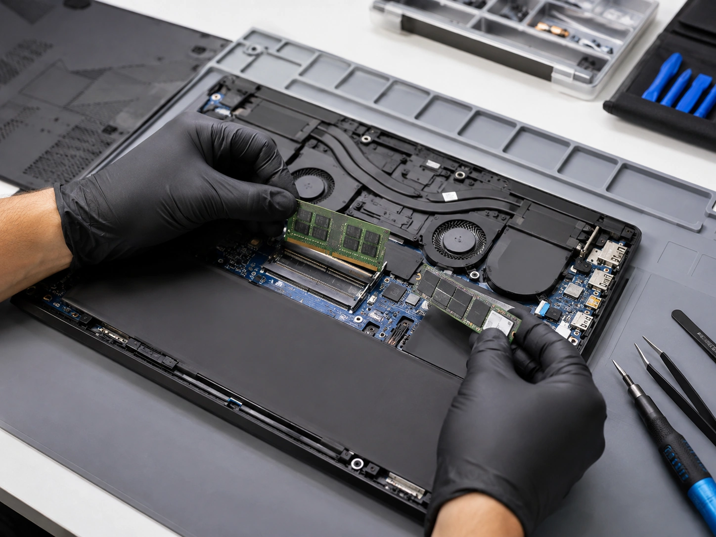 Установка SSD и оперативной памяти в ноутбук ASUS в ноутбук ASUS