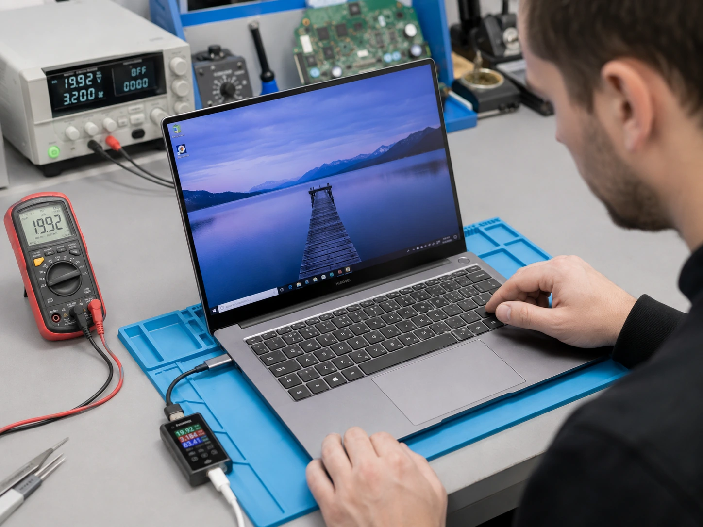 Диагностика Huawei MateBook, который не включается