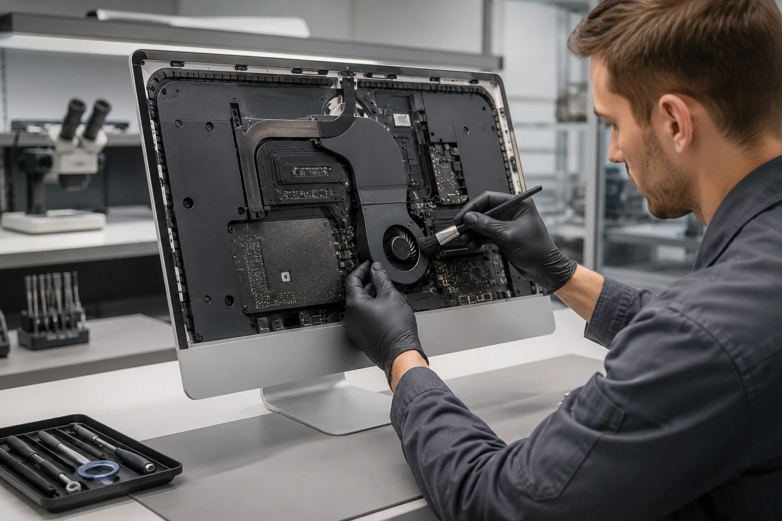 Обслуживание системы охлаждения iMac