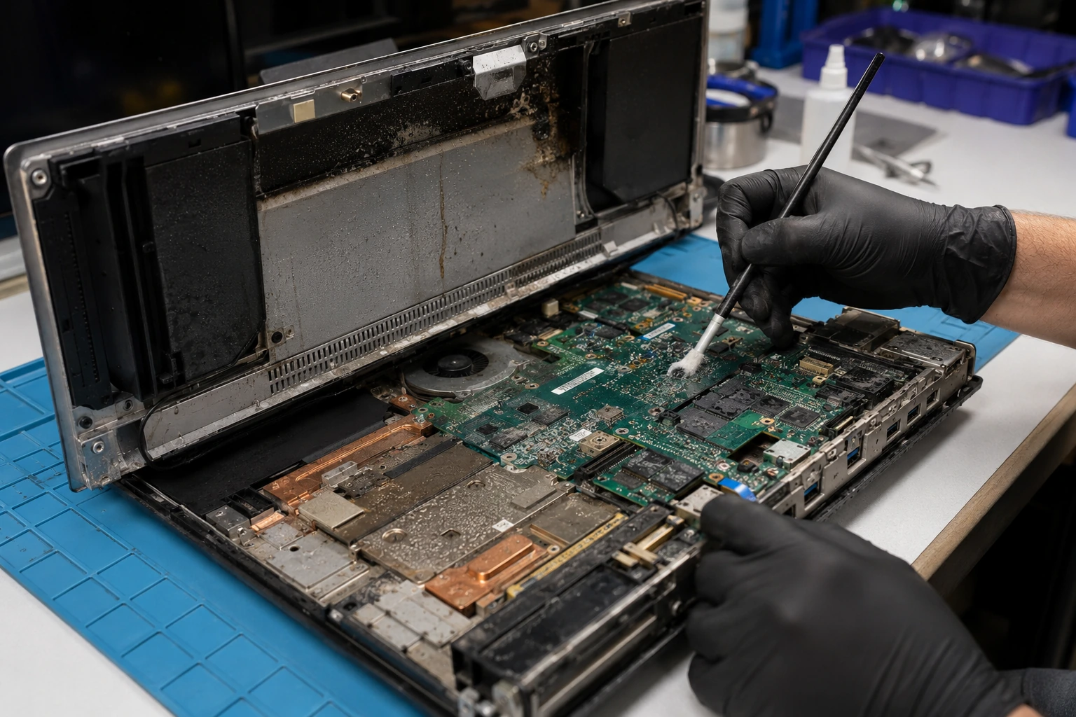 Восстановление моноблока Lenovo после жидкости