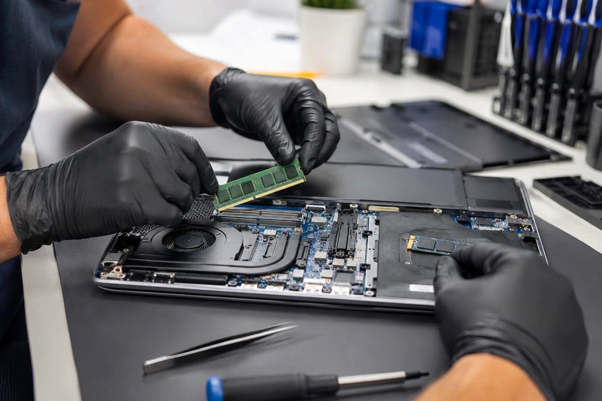 Установка SSD и оперативной памяти в ноутбук MSI в ноутбук MSI