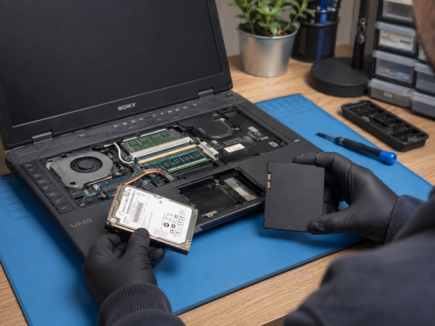 Замена HDD на SSD в Sony VAIO