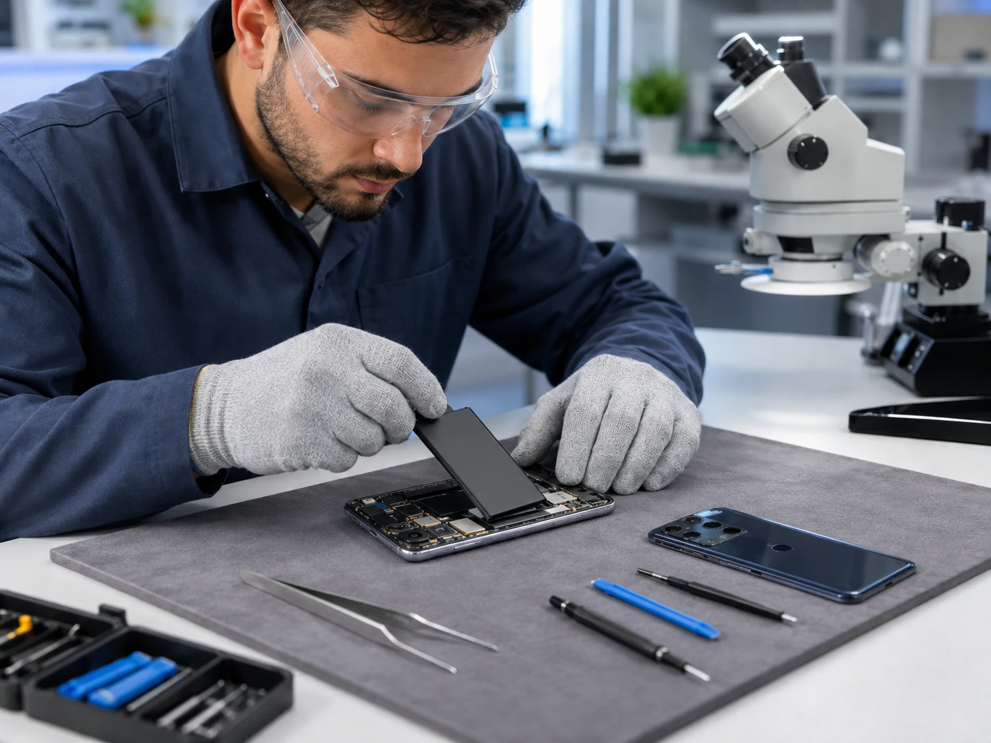 Замена аккумулятора и задней крышки Tecno